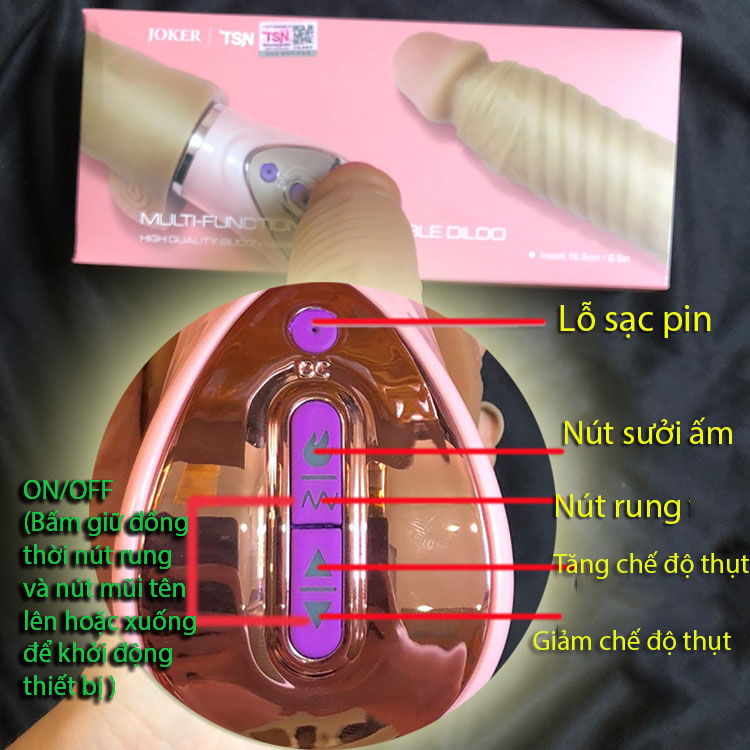 JOKER Dương vật giả rung lớn phân phối nhiệt