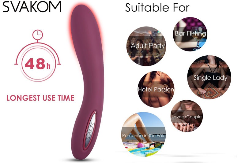 Dương vật giả svakom ấm áp với pin cực mạnh